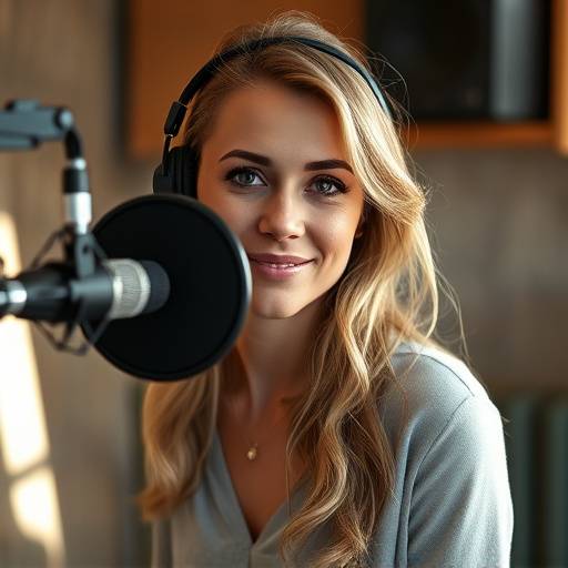 Portrait of Sarah Thompson, recording session client