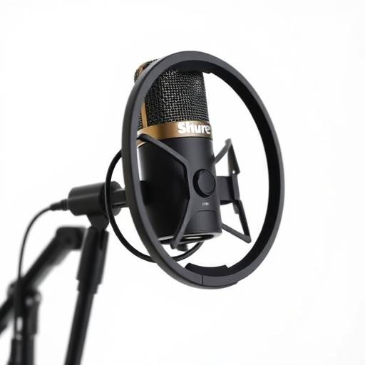 Shure SM7B dynamic microphone with windscreen